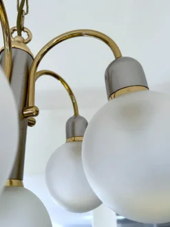 Pamono Vintage Pendant Light in Glass from Honsel, 1970s