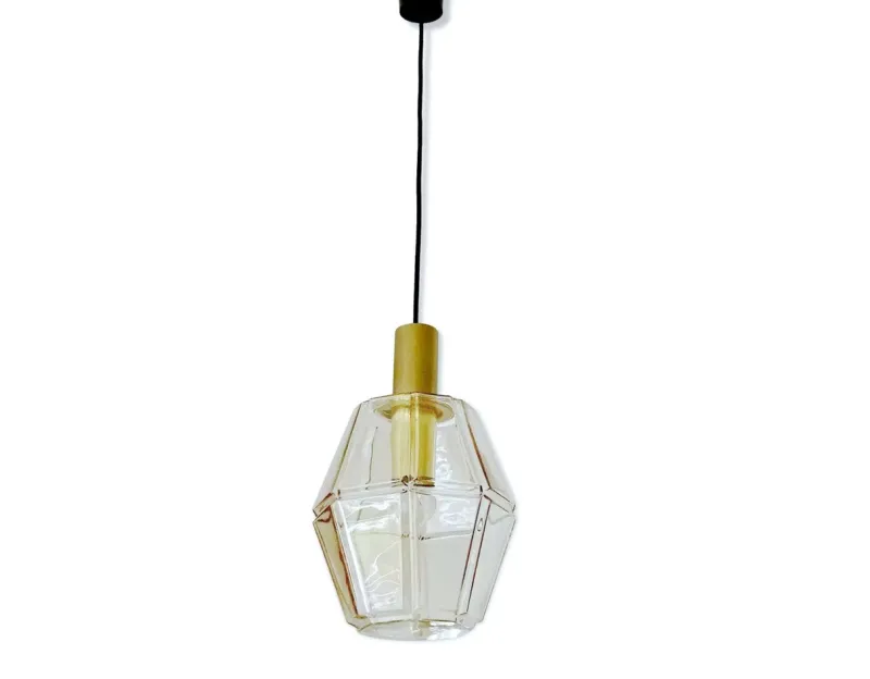 Pamono Vintage Pendant Light in Glass from Limburg> Ceiling Lights