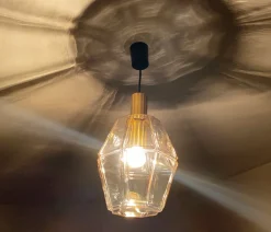 Pamono Vintage Pendant Light in Glass from Limburg> Ceiling Lights