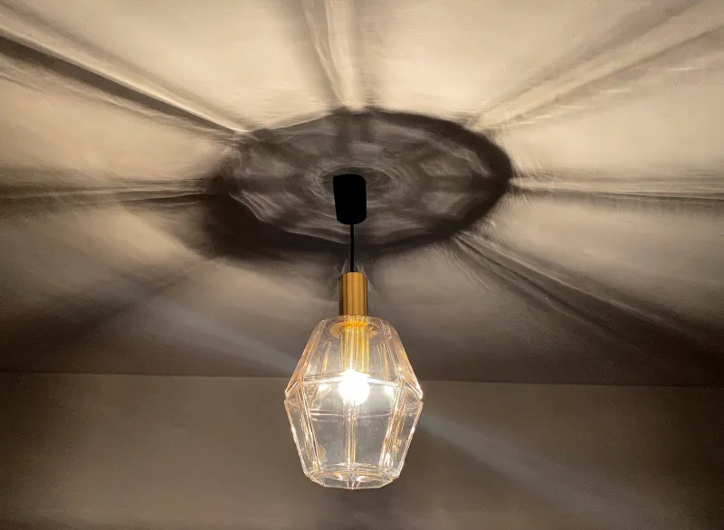 Pamono Vintage Pendant Light in Glass from Limburg> Ceiling Lights