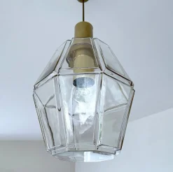 Pamono Vintage Pendant Light in Glass from Limburg><noscript><img width=