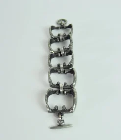Pamono Vintage Pewter Bracelet, 1970s><noscript><img width=