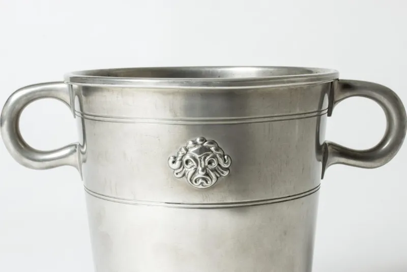 Best Pamono Vintage Pewter Ice Bucket by Hugo Ghelin for Ystad-Metall, 1928