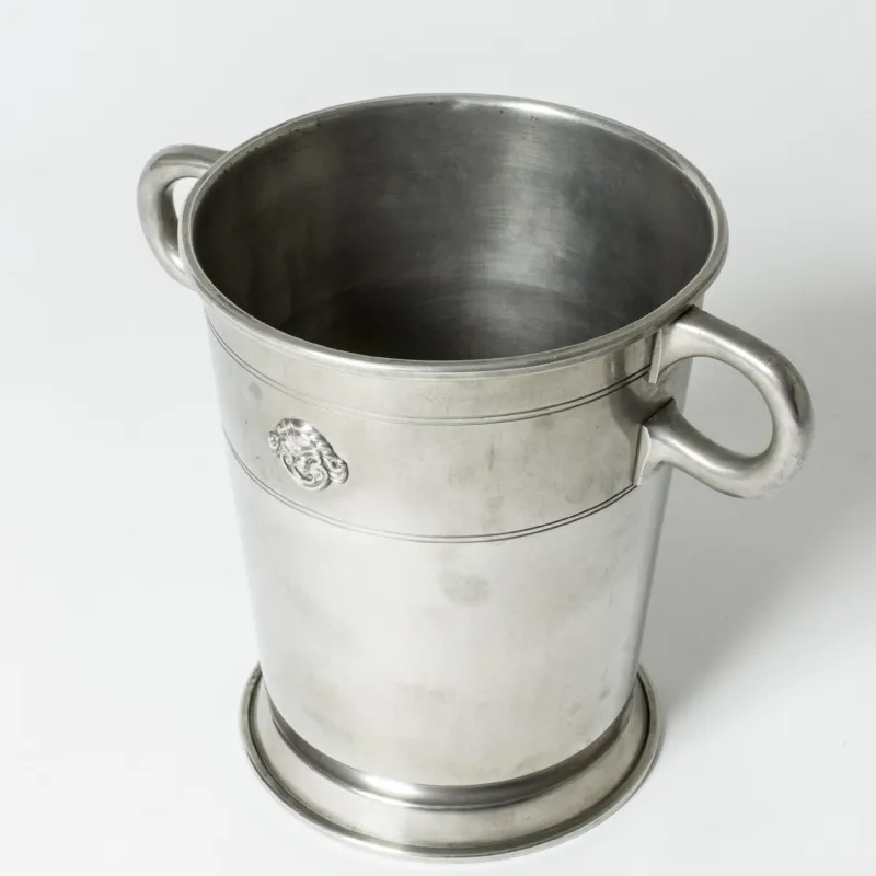 Best Pamono Vintage Pewter Ice Bucket by Hugo Ghelin for Ystad-Metall, 1928