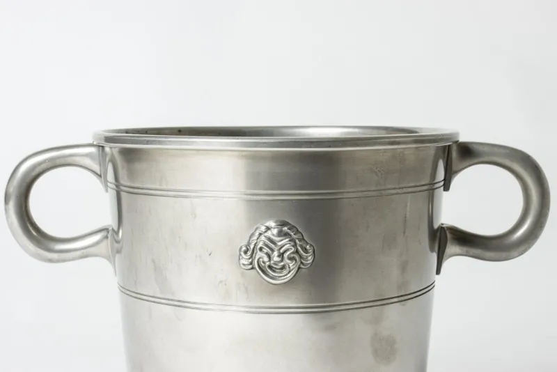 Best Pamono Vintage Pewter Ice Bucket by Hugo Ghelin for Ystad-Metall, 1928