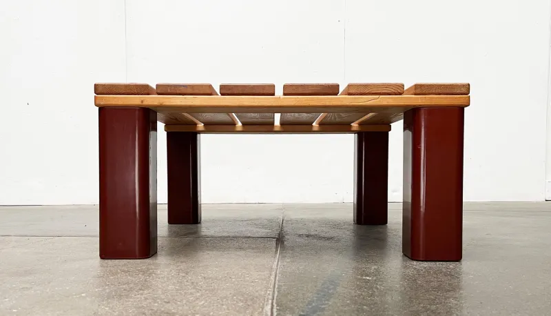 Sale Pamono Vintage Pinewood and Plastic Outdoor Couch Table, 1970s