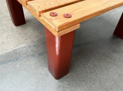 Sale Pamono Vintage Pinewood and Plastic Outdoor Couch Table, 1970s