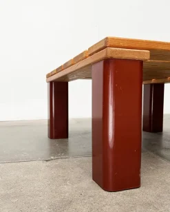 Sale Pamono Vintage Pinewood and Plastic Outdoor Couch Table, 1970s