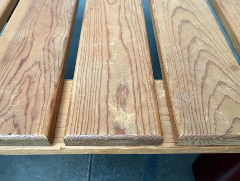 Sale Pamono Vintage Pinewood and Plastic Outdoor Couch Table, 1970s