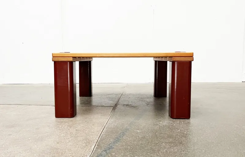 Sale Pamono Vintage Pinewood and Plastic Outdoor Couch Table, 1970s