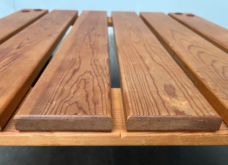Sale Pamono Vintage Pinewood and Plastic Outdoor Couch Table, 1970s