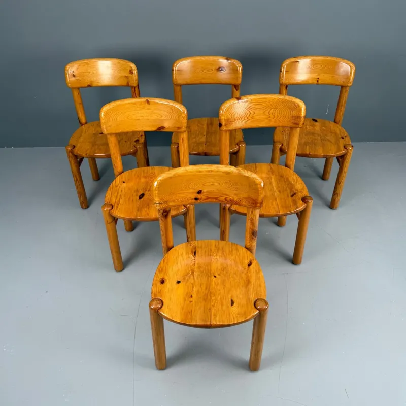 Hot Pamono Vintage Pinewood Chairs by Rainer Daumiller, 1970s, Set of 6