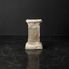 Pamono Vintage Plaster Pedestal with Flutes and Frieze, 1980s> Pedestals And Columns