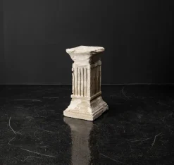 Pamono Vintage Plaster Pedestal with Flutes and Frieze, 1980s><noscript><img width=