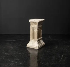 Pamono Vintage Plaster Pedestal with Flutes and Frieze, 1980s><noscript><img width=