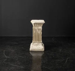 Pamono Vintage Plaster Pedestal with Flutes and Frieze, 1980s><noscript><img width=