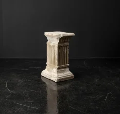 Pamono Vintage Plaster Pedestal with Flutes and Frieze, 1980s><noscript><img width=
