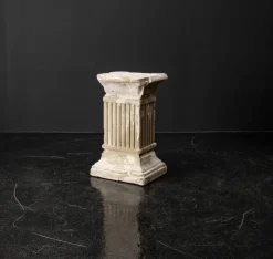 Pamono Vintage Plaster Pedestal with Flutes and Frieze, 1980s><noscript><img width=