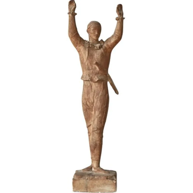 Pamono Vintage Plaster Sculpture of Harlequin by Einar Utzon-Frank, 1930s> Art Deco|Sculpture