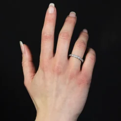 Pamono Vintage Platinum Diamonds Wedding Ring, 1950s