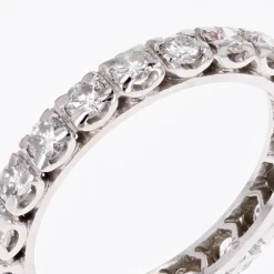 Pamono Vintage Platinum Diamonds Wedding Ring, 1950s