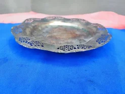 Outlet Pamono Vintage Platter in Silver-Plated Brass, 1940s
