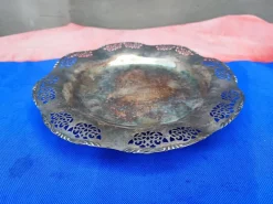 Outlet Pamono Vintage Platter in Silver-Plated Brass, 1940s