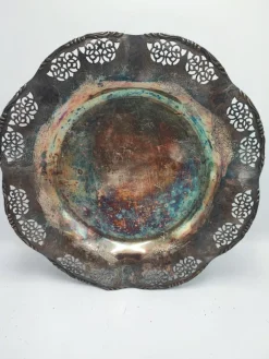 Outlet Pamono Vintage Platter in Silver-Plated Brass, 1940s
