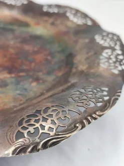 Outlet Pamono Vintage Platter in Silver-Plated Brass, 1940s