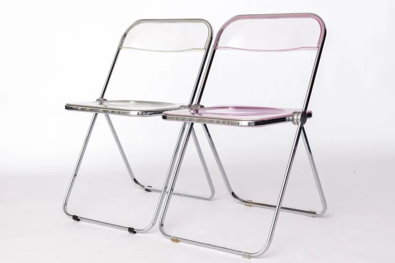 Discount Pamono Vintage Plia Folding Chairs from Castelli / Anonima Castelli, Italy, 1970s, Set of 2