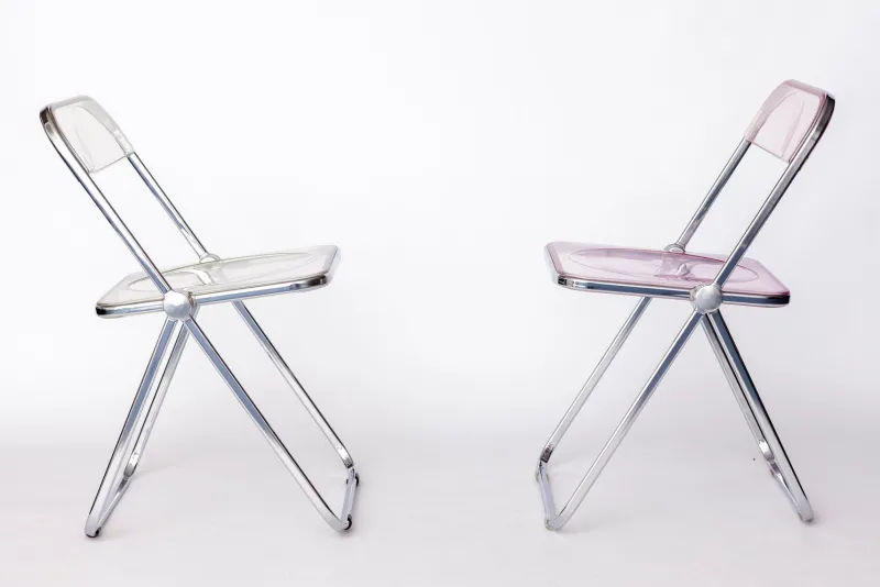 Discount Pamono Vintage Plia Folding Chairs from Castelli / Anonima Castelli, Italy, 1970s, Set of 2