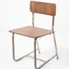 Best Pamono Vintage Plywood & Steel School Chair, 1970s