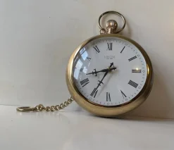 Clearance Pamono Vintage Pocket Watch Wall Clock from Landex, Japan, 1970s