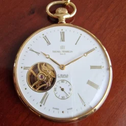 Pamono Vintage Pocket Watch with Jewelry by Michel Herbelin, Paris><noscript><img width=