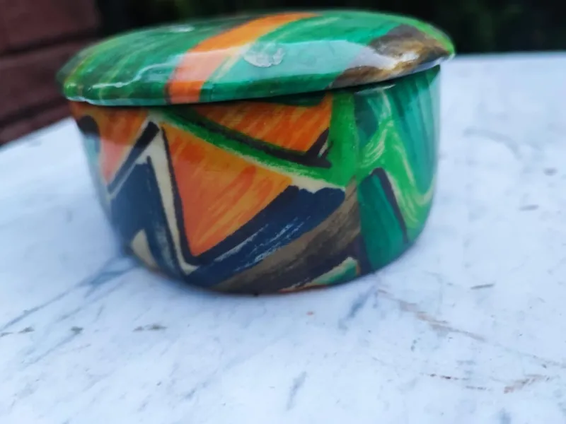 Pamono Vintage Porcelain Box, 1960s> Trunks Crates & Baskets