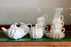 Pamono Vintage Porcelain Coffee Set by Henriette, 1990s, Set of 10> Coffee & Tea Service