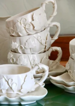 Pamono Vintage Porcelain Coffee Set by Henriette, 1990s, Set of 10><noscript><img width=