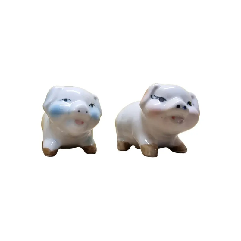 Pamono Vintage Porcelain Salt and Pepper Pigs, 1970s, Set of 2