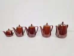 Pamono Vintage Porcelain Tea Pots from Villeroy & Boch Luxembourg, 1960s, Set of 5><noscript><img width=