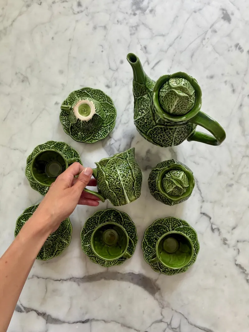 Pamono Vintage Portuguese Coffee Set, 1950s, Set of 8> Coffee & Tea Service