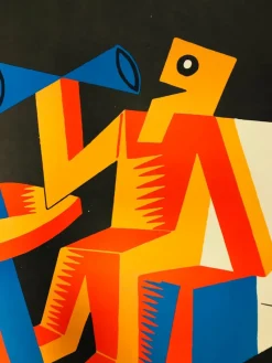 Pamono Vintage Poster by Fortunato Depero, 1980s><noscript><img width=