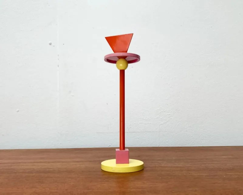Pamono Vintage Postmodern Konfetti Metal and Wood Candleholder by Anna Efverlund for Ikea, 1980s> Candleholders