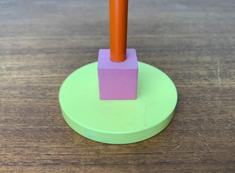 Pamono Vintage Postmodern Konfetti Metal and Wood Candleholder by Anna Efverlund for Ikea, 1980s> Candleholders