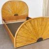 Pamono Vintage Rattan Bed by Gabriella Crespi, 1970s