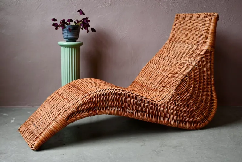 Sale Pamono Vintage Rattan Chaise Lounge by Carl Öjerstam for Ikea