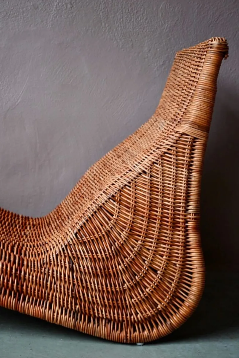 Sale Pamono Vintage Rattan Chaise Lounge by Carl Öjerstam for Ikea