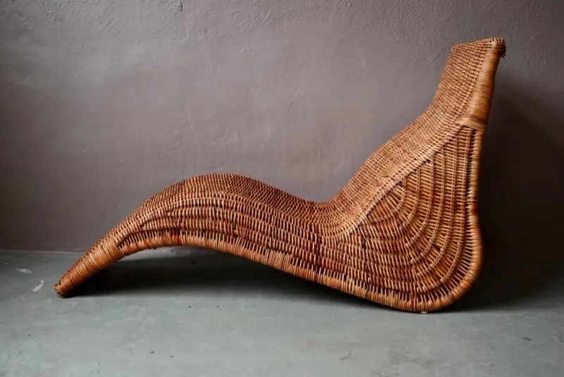 Sale Pamono Vintage Rattan Chaise Lounge by Carl Öjerstam for Ikea