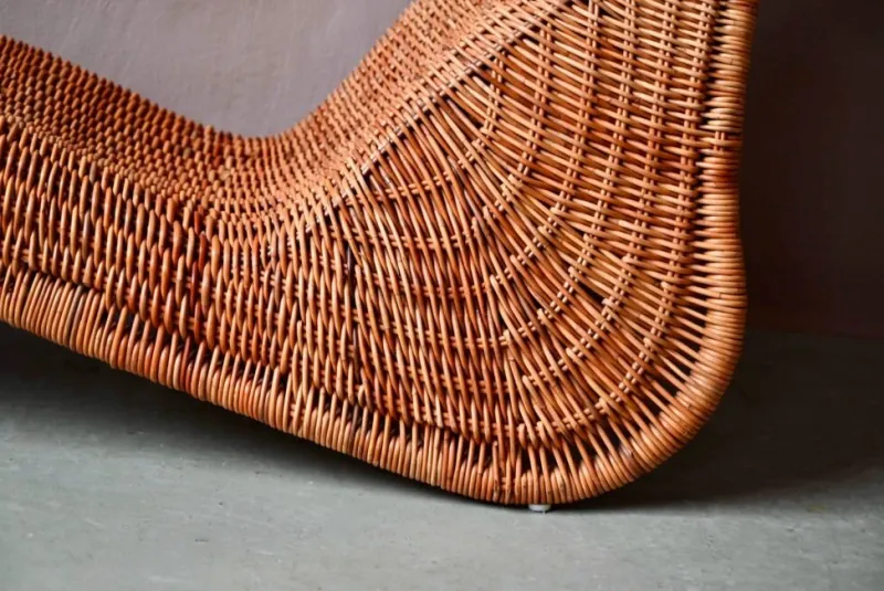 Sale Pamono Vintage Rattan Chaise Lounge by Carl Öjerstam for Ikea