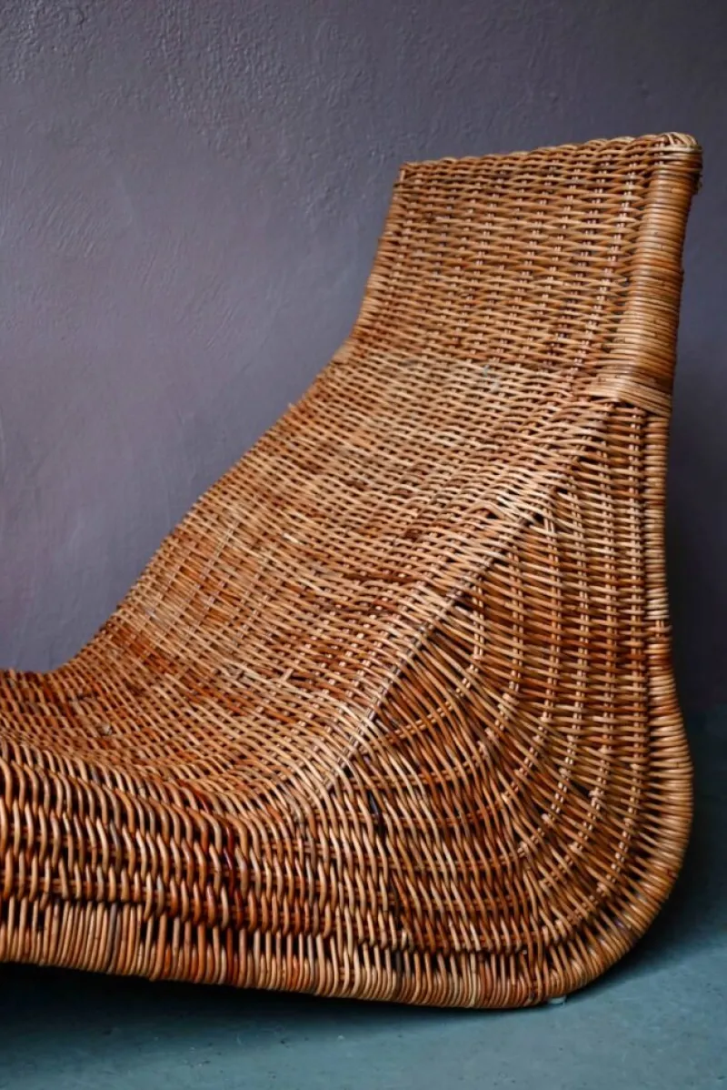 Sale Pamono Vintage Rattan Chaise Lounge by Carl Öjerstam for Ikea