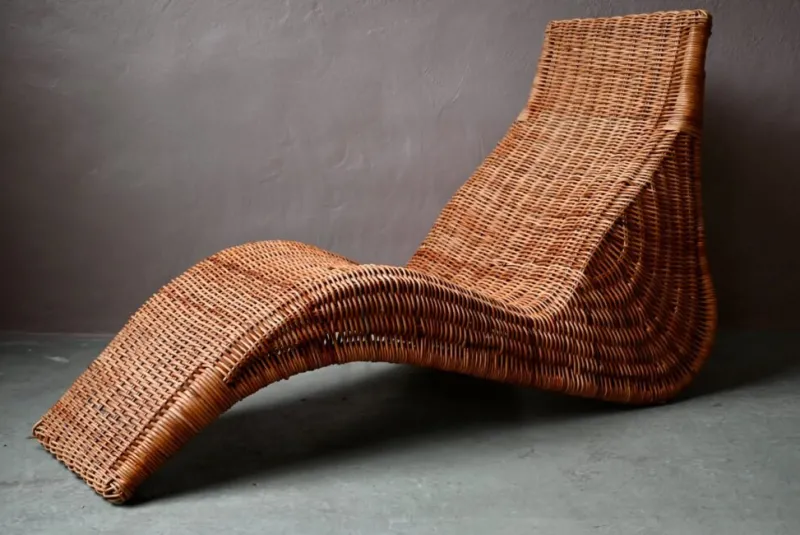 Sale Pamono Vintage Rattan Chaise Lounge by Carl Öjerstam for Ikea